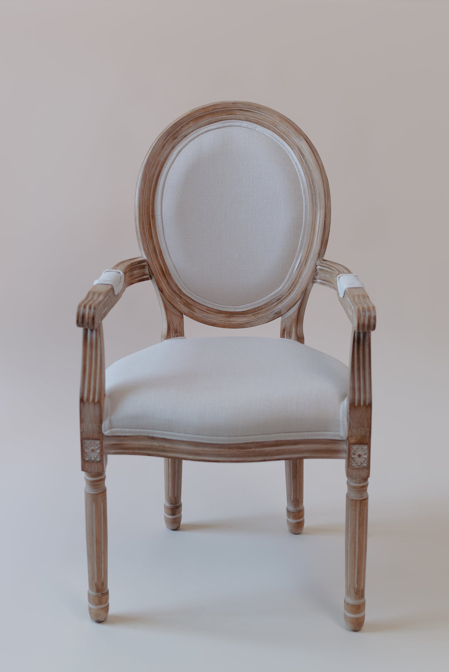 Louis XV Descansabrazos Lino Hueso