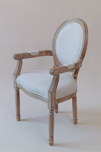 Louis XV Descansabrazos Lino Hueso