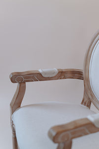 Louis XV Descansabrazos Lino Hueso