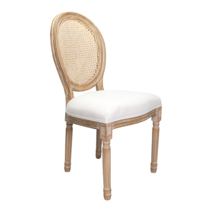 Silla Louis XV Respaldo Rattan