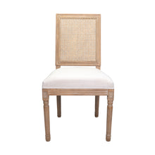 Cargar imagen en el visor de la galería, Silla French XV - Respaldo Rattan, Asiento Lino Hueso
