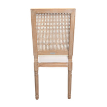 Cargar imagen en el visor de la galería, Silla French XV - Respaldo Rattan, Asiento Lino Hueso
