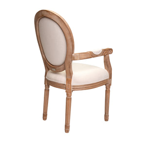 Louis XV Descansabrazos Lino Hueso