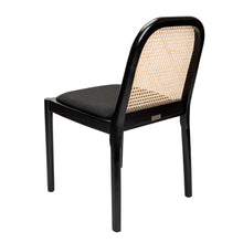 Cargar imagen en el visor de la galería, Silla Roe en Rattan Asiento Tela Negra
