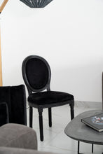 Cargar imagen en el visor de la galería, Silla Louis XV- Velvet Madera Negra
